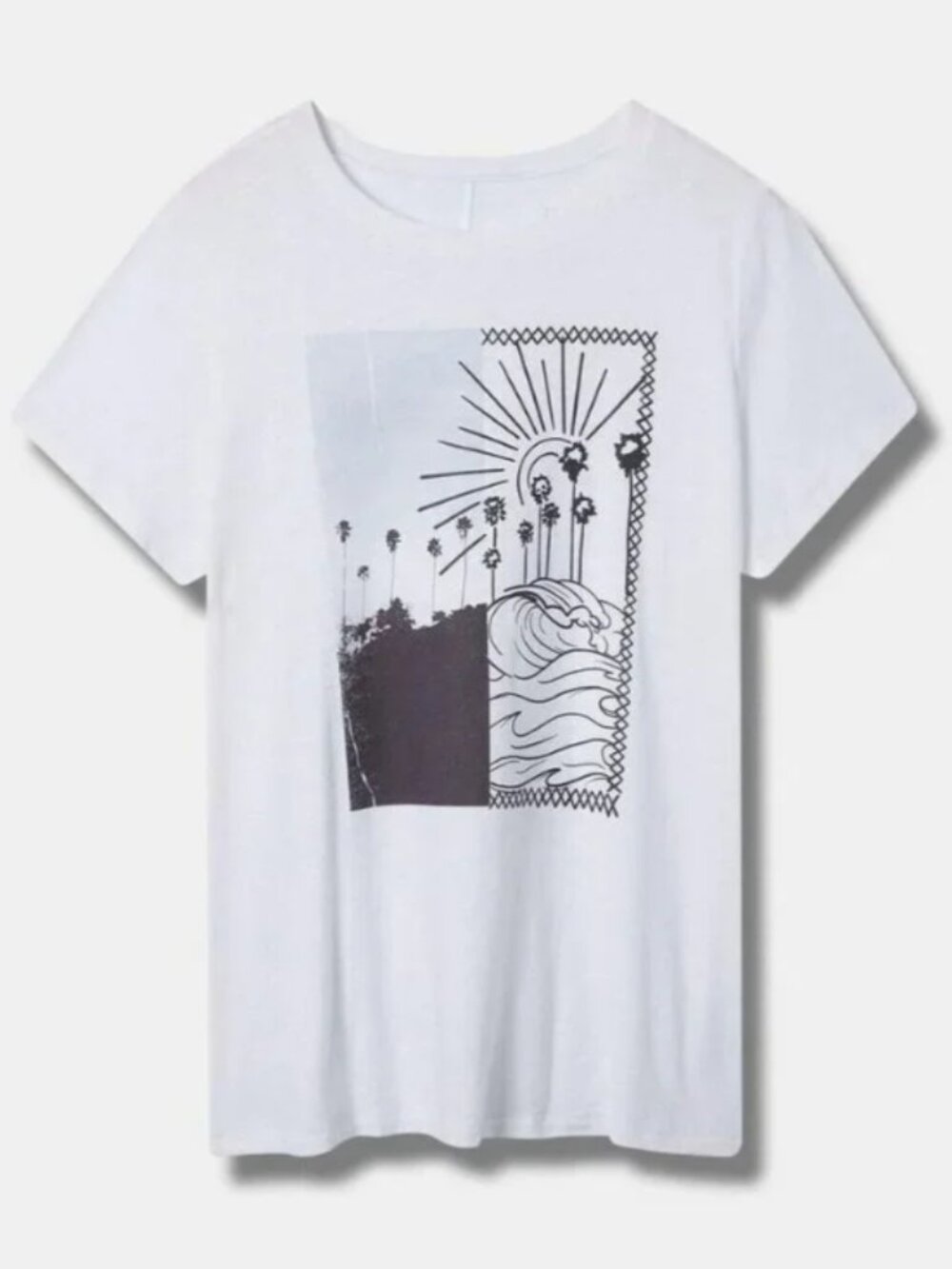 Torrid Palm Tree Vintage Cotton Crew Neck Tee 2X